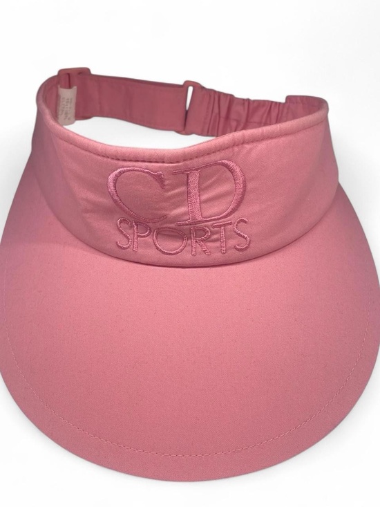 Rare Vintage Girlie Preppy CD Dior Sports Pink Visor Cap Hat Adjustable Summer